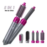 Secador Ondulador Cepillo 5 en 1 con cabezales intercambiables - obtén cabello liso y ondulado en minutos sin herramientas múltiples - Imagen 2