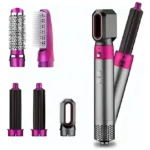 Secador Ondulador Cepillo 5 en 1 con cabezales intercambiables - obtén cabello liso y ondulado en minutos sin herramientas múltiples - Imagen 3