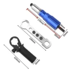 Adaptador Remachadora para Taladro con Mango Auxiliar - Fije remaches de 2,4 a 4,8 mm en segundos - Imagen 3