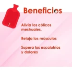 Bolsa de agua caliente 1.75L goma densa - Alivia cólicos y dolores musculares en segundos - Imagen 3