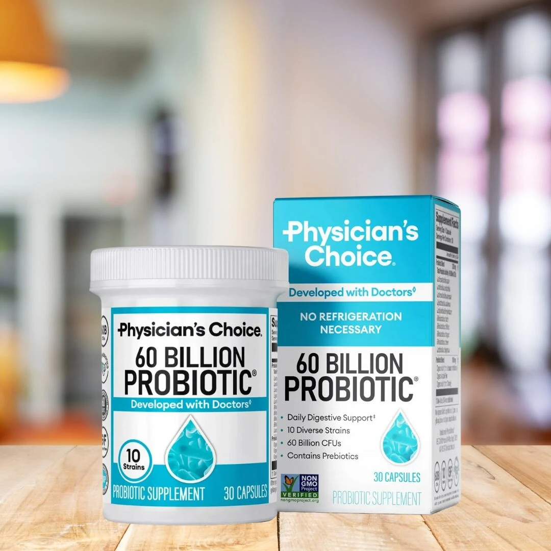 Suplemento de Probióticos 60 Billones con Prebióticos - Mejora la digestión y refuerza la flora