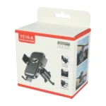 Pack de dos soportes giratorios para coche modelo YC18, con base magnética y clip universal, en caja blanca con detalles rojos.