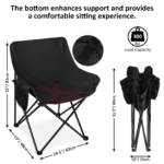 Silla Camping Plegable Oxford Resistente - Proporciona Comodidad y Soporte Ergonómico en Cualquier Lugar al Aire Libre - Imagen 3