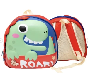 Mochila infantil rígida con dinosaurio 3D y luz - Protege juguetes y útiles escolares contra golpes