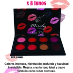Paleta de Labiales Kiss Me con 8 tonos cremosos - Define tus labios con color intenso y acabado hidratante - Imagen 2