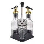Dispensador de vidrio con tapa hermética - Organiza aceites y especias sin derrames - Imagen 4