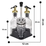 Dispensador de vidrio con tapa hermética - Organiza aceites y especias sin derrames - Imagen 3