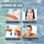 Set x3 Clip Pinza Nasal Nariguera Universal - Imagen 3