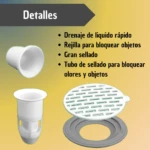 Set x2 Válvula Tapón Desagüe Anti Insectos Olor - Imagen 4
