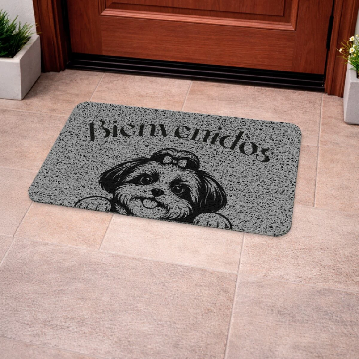 Tapete de entrada con imagen de perro - Protege tus suelos de la suciedad y el barro