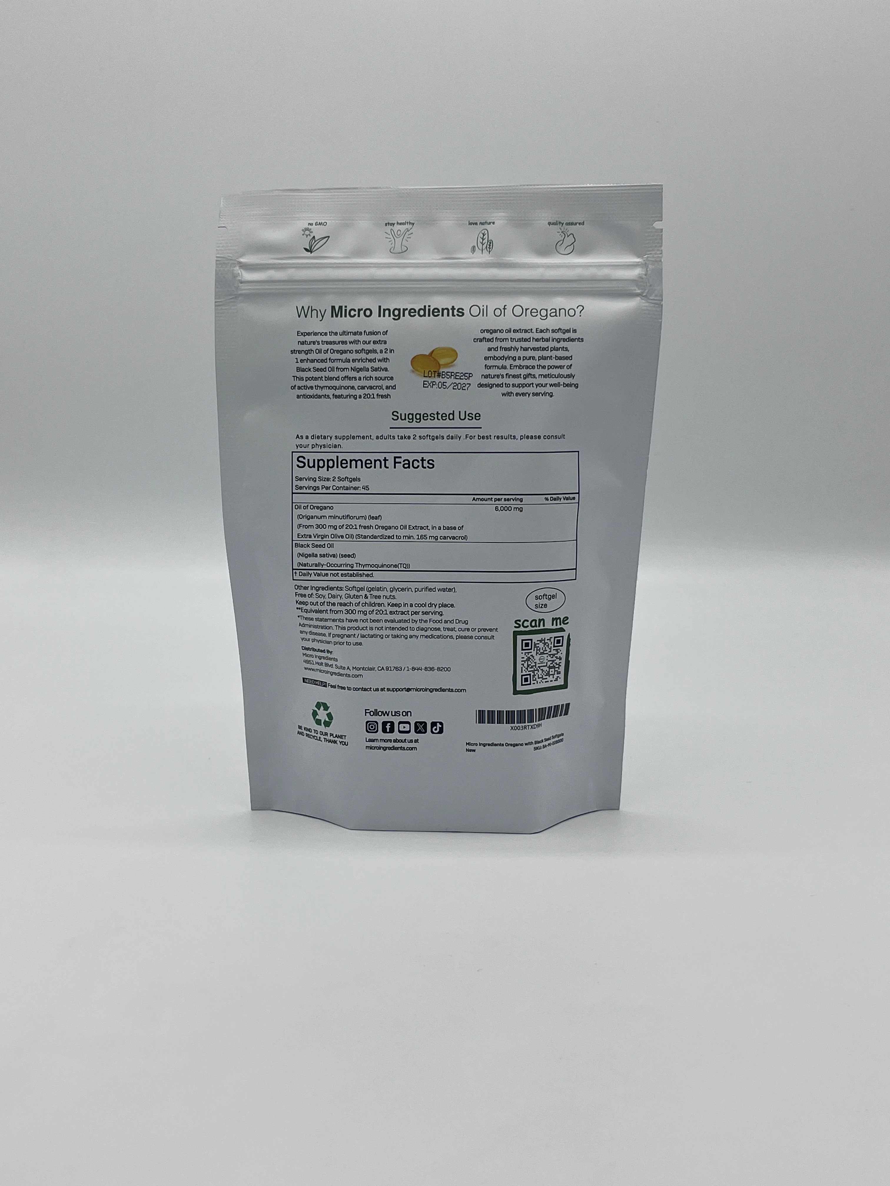 Set x2 Cápsulas de Aceite de Orégano Concentrado - Refuerza el sistema inmunológico y digestivo