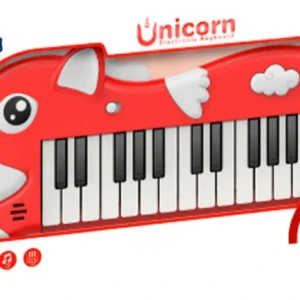 Teclado electrónico infantil con diseño de unicornio y 32 teclas - Estimula la creatividad musical y motora de tus pequeños