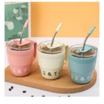 Taza térmica de acero inoxidable 480ml con tapa antideslizante - Mantiene bebidas calientes o frías por horas sin derrames - Imagen 2