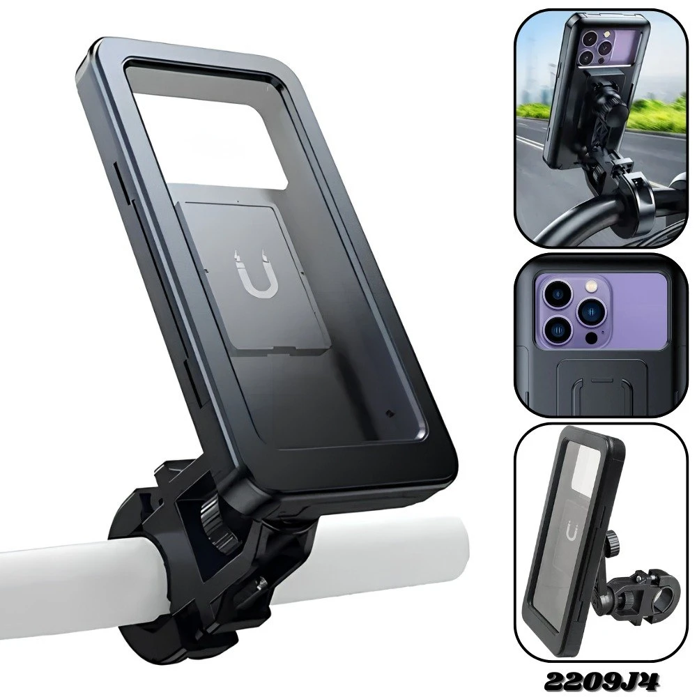 Soporte Estuche Porta Celular Sellado Magnético - Protege tu teléfono de lluvia y golpes mientras conduces