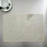 Set x2 tapete rectangular PVC con relieve botánico - protege tu mesa con elegancia y resistencia duradera - Imagen 3