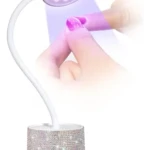 Lámpara UV compacta con cuello flexible y diseño de cristales - Seca tu esmalte de gel en segundos - Imagen 2
