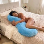 Almohada tipo gusano ergonómica para dormir de lado - reduce dolores de espalda y mejora la postura al descansar - Imagen 3
