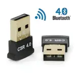Dos adaptadores Bluetooth USB 4.0 de color negro y dorado, con la marca CSR 4.0 visible en la parte inferior.