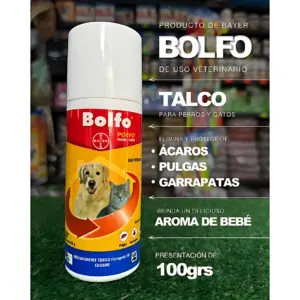 Polvo Insecticida y Antipulgas Bolfo para Mascotas - Elimina pulgas garrapatas y piojos