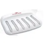 Depilador Flawless Dermaplane LED en color blanco, con superficie texturizada y ranuras longitudinales para manejo ergonómico.