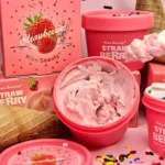 Set x2 Mascarilla Helado Fresa con Ácido Glicólico - Uniformiza el tono de la piel y limpia los poros