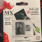 Paquete de tarjeta de memoria MX Digital de 64 GB, resistente al agua, con lector incluido y adaptador para microSD.