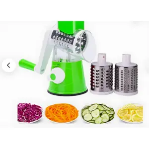 Rallador y Cortador Manual de Verduras 3 en 1 - Rebana y tritura alimentos en pocos segundos