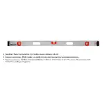 Nivel de aluminio Bellota con burbujas en grados, perfil tubular y doble nervadura para mayor resistencia y precisión en construcción.