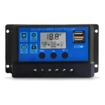 Regulador Solar 10A con Display LCD para Sistemas 12V y 24V - Protege Baterías y Maximiza la Eficiencia de Carga
