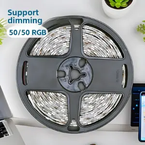Tira LED RGB USB 10m Impermeable IP68 - Ilumina espacios interiores y exteriores con luz de colores