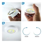 Set x2 luces LED inalámbricas con control remoto - iluminan estanterías y armarios sin obras - Imagen 4