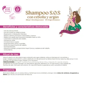 Shampoo con Extracto de Cebolla 400 Ml Ritual Botánico - Fortalece la raíz y frena la caída