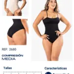 Body moldeador de compresión media con tiras delgadas - Moldea tu silueta de forma natural - Imagen 3