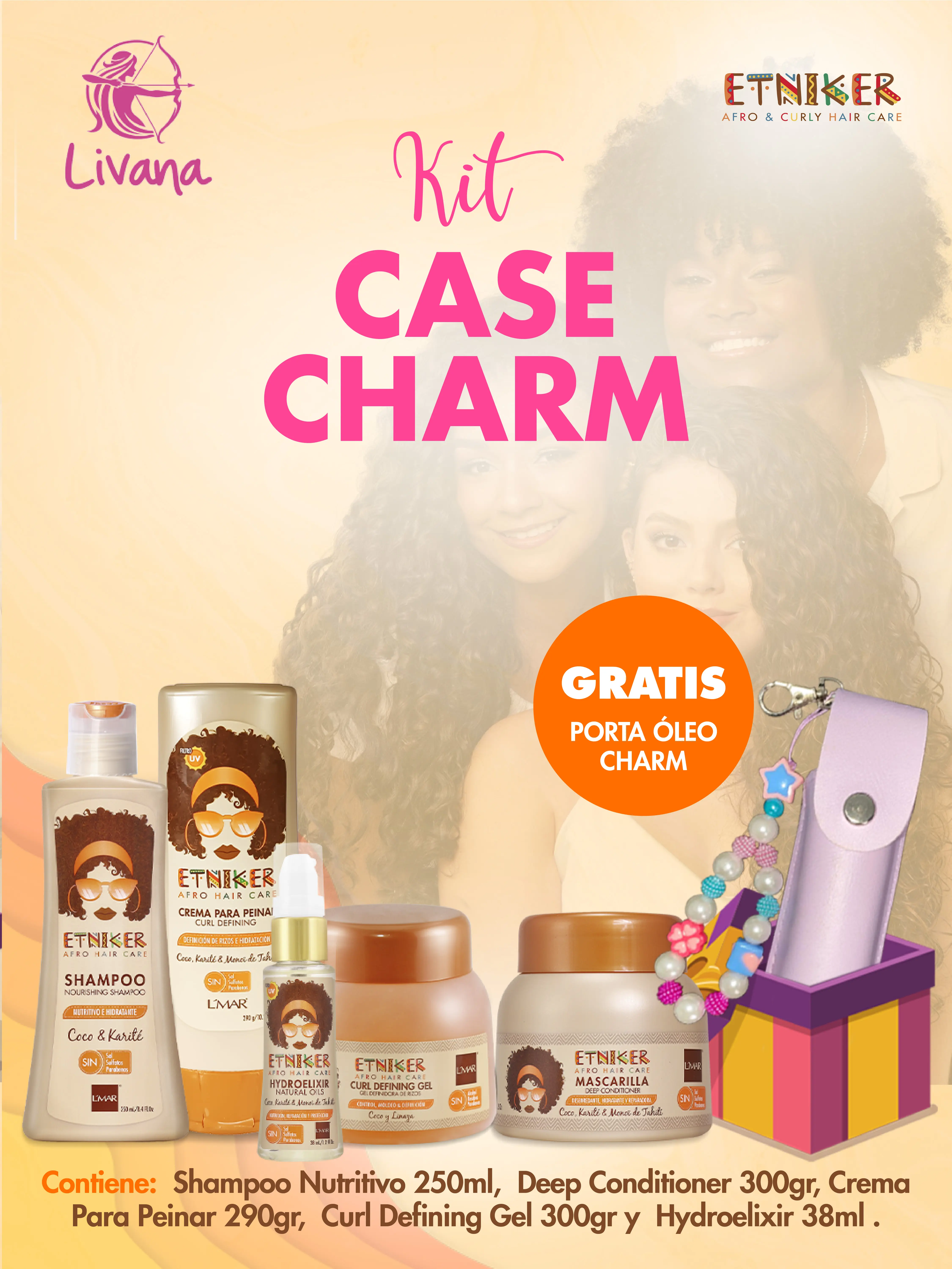 Kit de Cuidado y Definición Capilar Etniker - Mantiene los rizos hidratados y libres de frizz