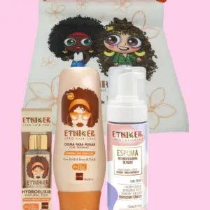 Kit de Definición para Cabello Rizado Etniker - Nutre las hebras y previene el encrespamiento