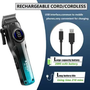 Máquina Patillera y Cortadora Profesional Kemei KM 2279 - Define contornos con motor potente