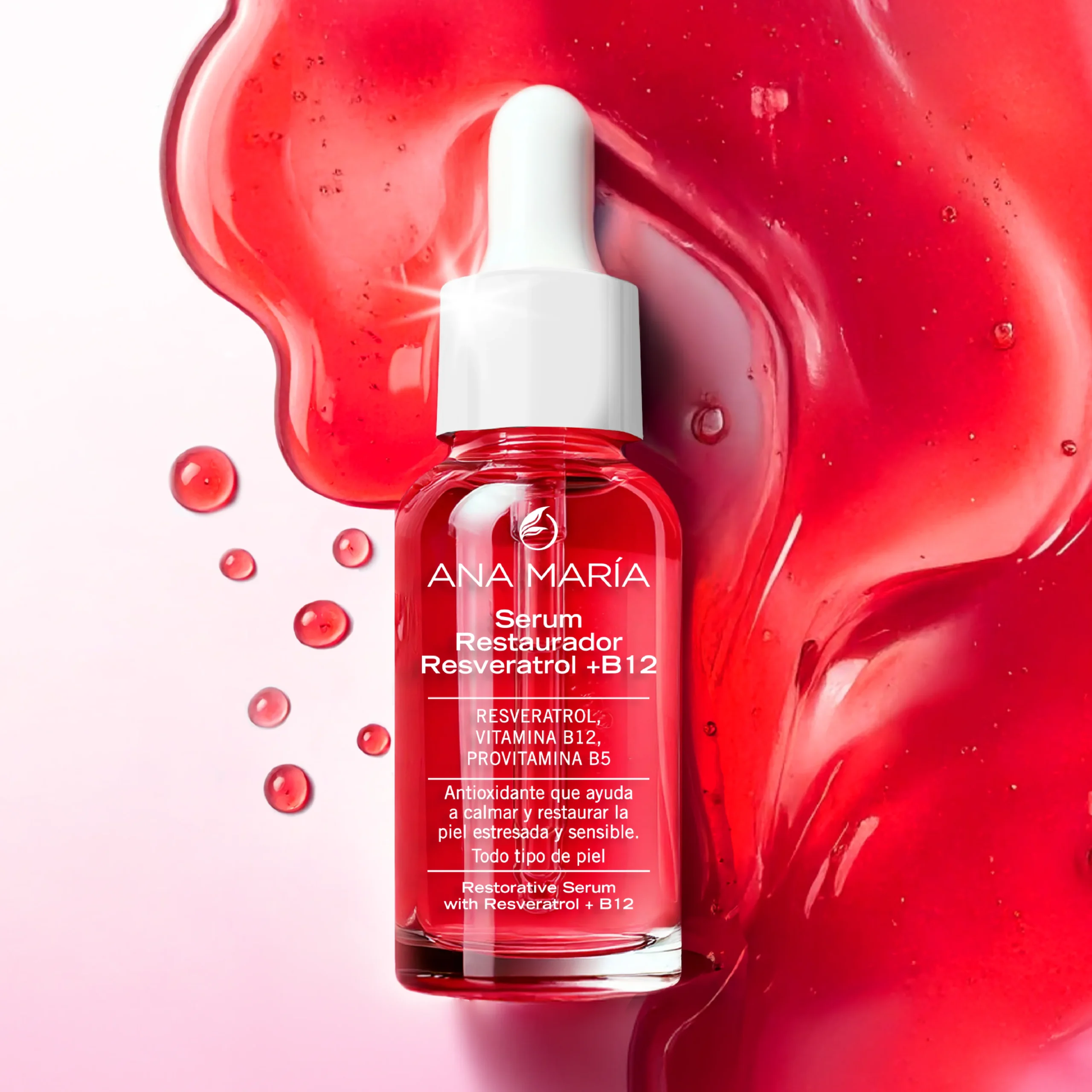 Serum Facial Restaurador con Vitamina B12 30 Ml Ana María - Calma rojeces y repara la barrera
