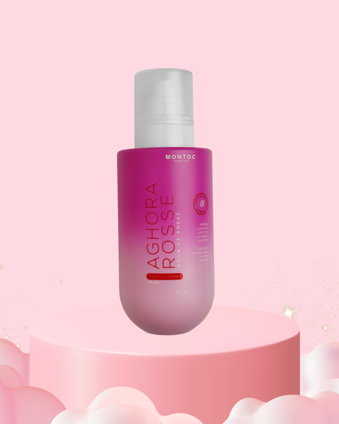 Tónico Facial Hidratante Aghora Rosse 250 Ml - Refresca y tonifica el rostro con agua de rosas