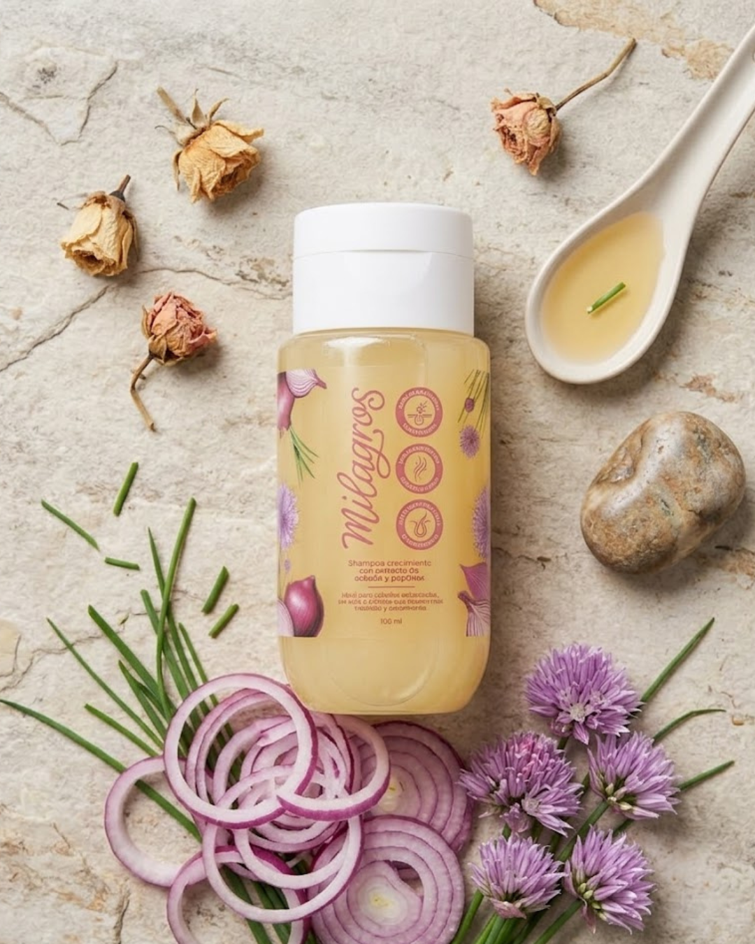Set x2 Mini Shampoo de Cebolla 100 Ml Milagros - Estimula el crecimiento y frena la caída leve
