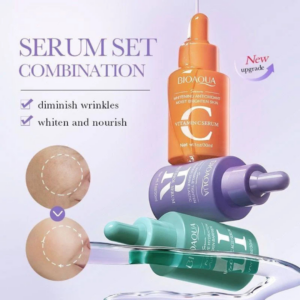 Set x2 Serum Facial de Ácido Hialurónico y Vitamina C Bioaqua - Hidrata y rejuvenece la piel