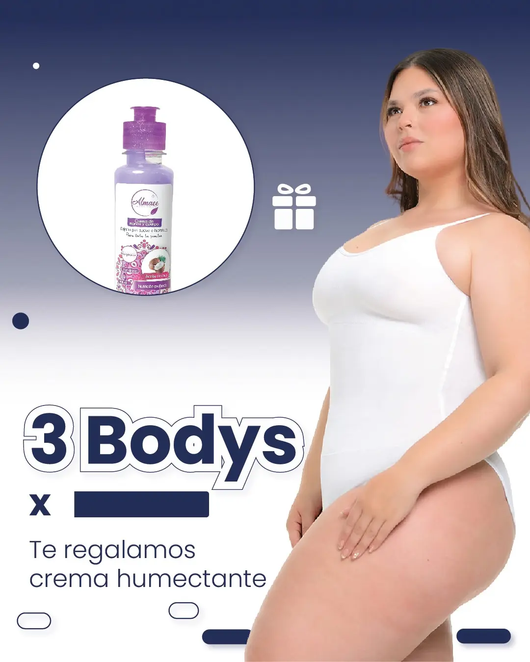 Kit 3 bodys de uso diario y crema exfoliante corporal - Renueva tu guardarropa y suaviza tu piel intensamente