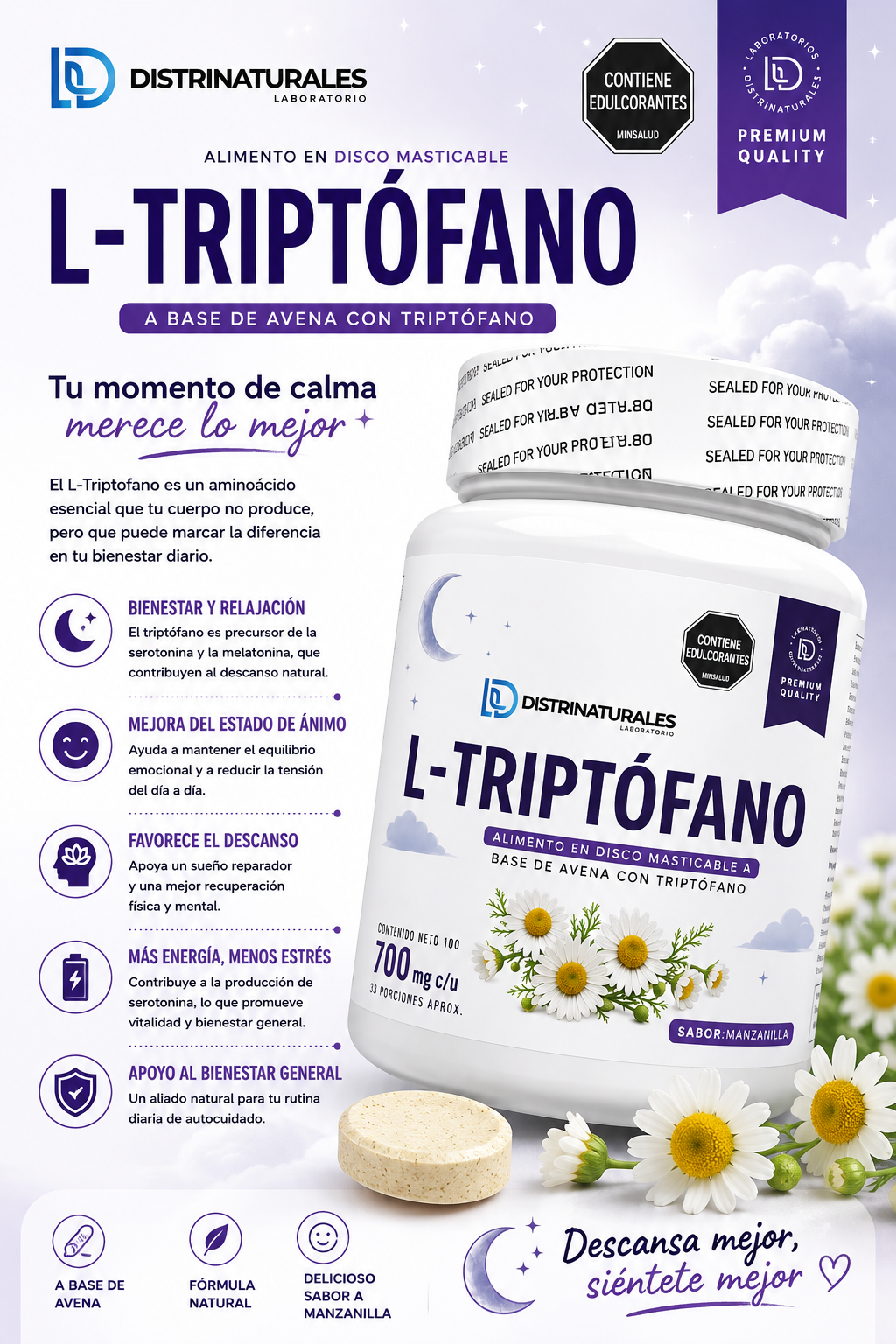 L-Triptofano X100Und Sabor Manzanilla