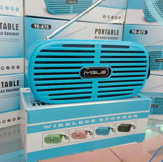 Parlante Portátil Inalámbrico YG-A75 Estilo Retro con Radio FM - Disfruta tu música favorita en cualquier lugar con total comodidad