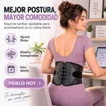 Set x2 fajas ortopédicas de corrección postural y soporte lumbar con sistema de ajuste ergonómico