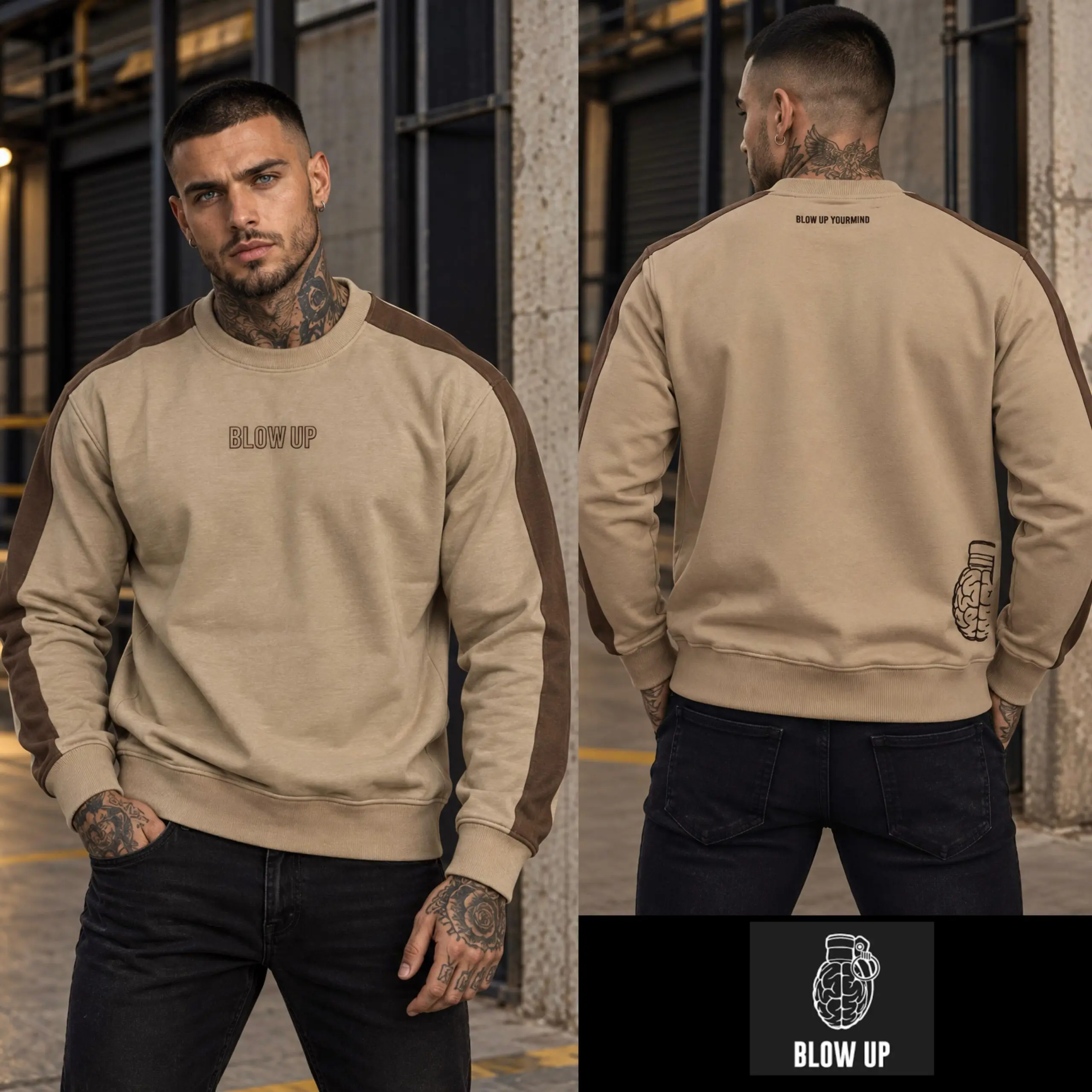 Buzo urbano de algodón burda para hombre - abriga tus días frescos con estilo cómodo