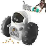 Juguete dispensador de alimento interactivo con ruedas para perros y gatos - Estimula la agilidad mental y reduce la ansiedad al comer