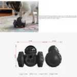 Juguete dispensador de alimento interactivo con ruedas para perros y gatos - Estimula la agilidad mental y reduce la ansiedad al comer - Imagen 2