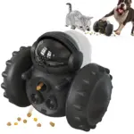 Juguete dispensador de alimento interactivo con ruedas para perros y gatos - Estimula la agilidad mental y reduce la ansiedad al comer - Imagen 3