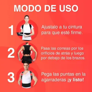 Detalle de las varillas de soporte del corrector Brace Strap