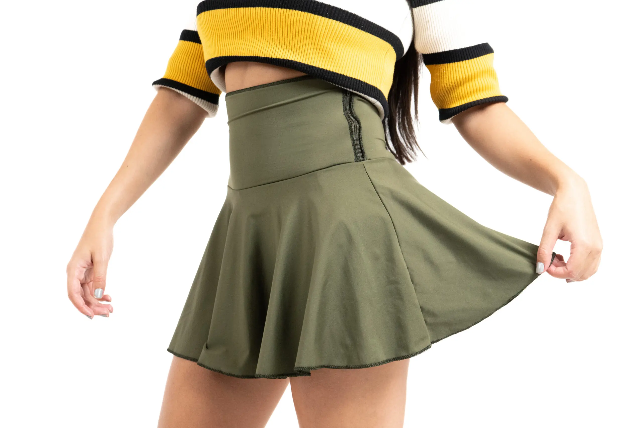 Falda short control de abdomen vista completa